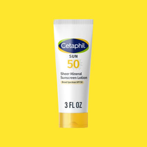 Cetaphil Sheer Mineral Sunscreen SPF 50 – Face & Body (3 fl oz / ~89 ml, Imported)