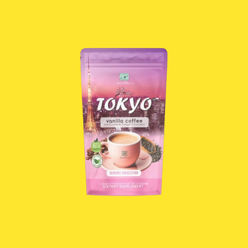 TOKYO VANILLA COFFEE WITH GLUTATHIONE, COLLAGEN & CHIA SEEDS 10 SACHETS 210 GRAMS  DIETARY SUPPLEMENT