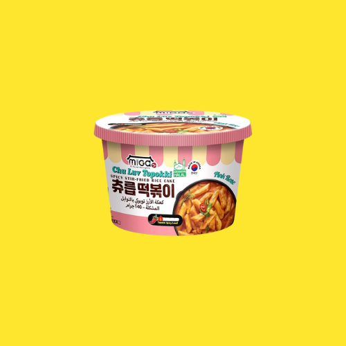 Miga Chu Luv Toppokki Pink Rose Bowl 140 g – Korean Stir-Fried Rice Cake