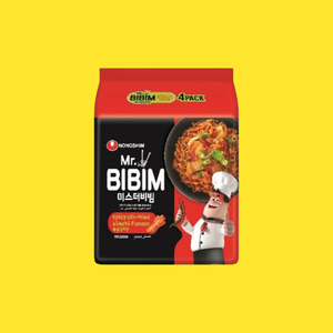 Nongshim Mr. Bibim Spicy Stir-Fried Kimchi Instant Noodles 148g – Korean Dry Noodles