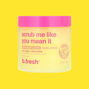 b.fresh Body Scrub with Sugar & Shea Butter – Pineapple Punch (16 oz / 453 g)