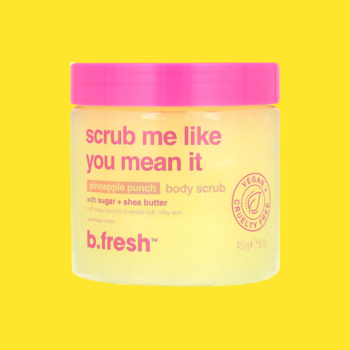 b.fresh Body Scrub with Sugar & Shea Butter – Pineapple Punch (16 oz / 453 g)