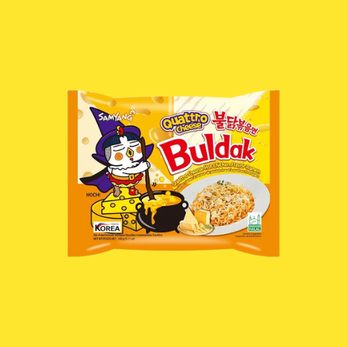 BULDAK HOT CHICKEN FLAVOR RAMEN QUATTRO CHEESE 145g ( halal/vegan)