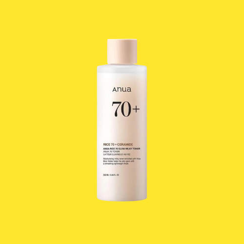 70+     RICE 70 + CERAMIDE   GLOW MILKY TONER   250 ml / 8.45 fl.oz.