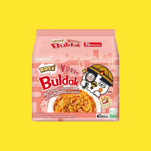 Samyang Buldak Rose Hot Chicken Ramen – 5 × 140 g (Imported Pack)
