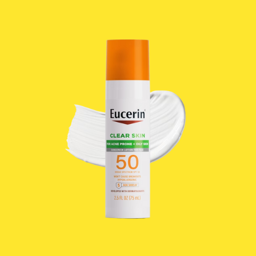 لوشن الوجه Eucerin Sun Clear Skin SPF 50 - 2.5 أونصة سائلة / ~75 مل (مستورد)