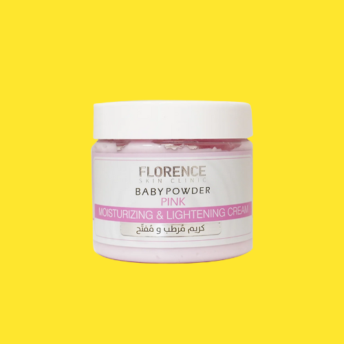 Florence Baby Powder Pink Moisturizing & Brightening Cream 300ml – Soft Glow Body Cream