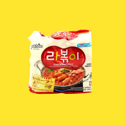 Paldo Rabokki Noodle – 4-Pack (580 g / 20.45 oz, Imported)